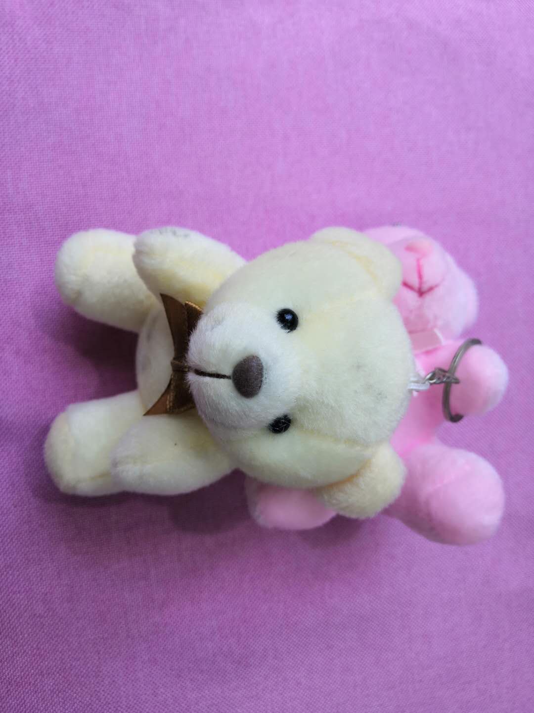10 cm bow tie bear sitting bear plush toy pendant jewelry key chain wholesale thumbnail
