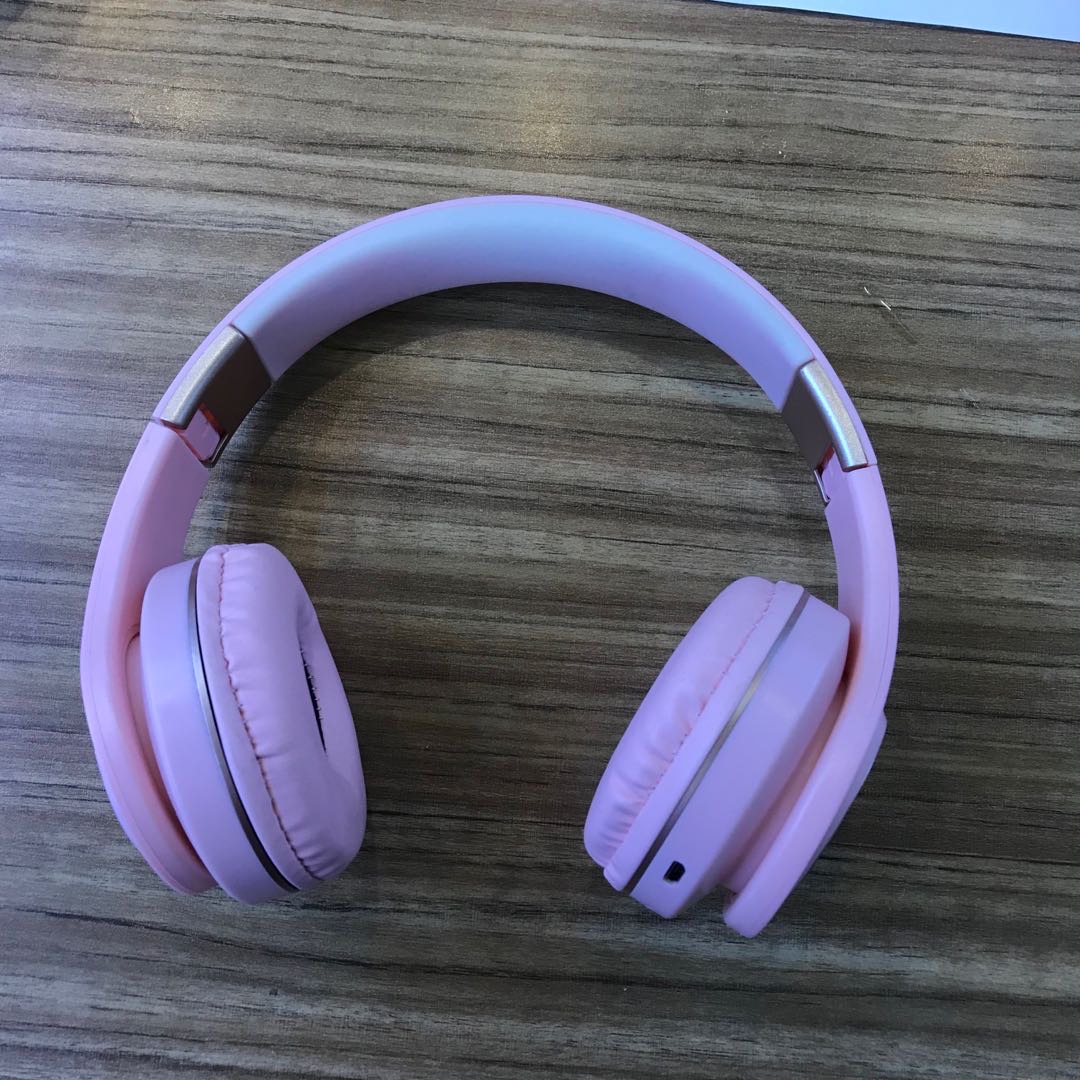 Headset Cute girl's wireless Bluetooth pink mobile phone computer Japanese anime headset thumbnail