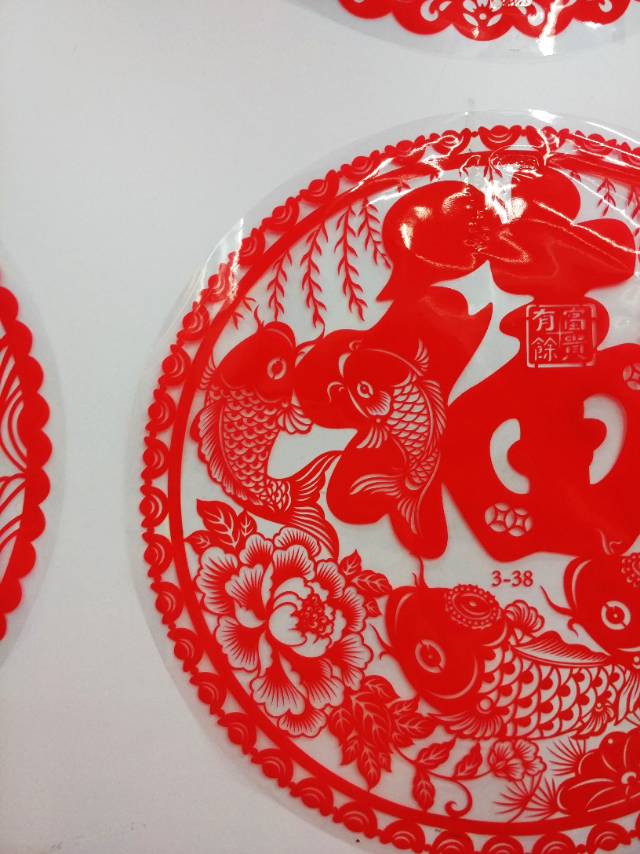 剪纸风立体窗花贴花春节装饰贴画节庆用品民俗用品细节图