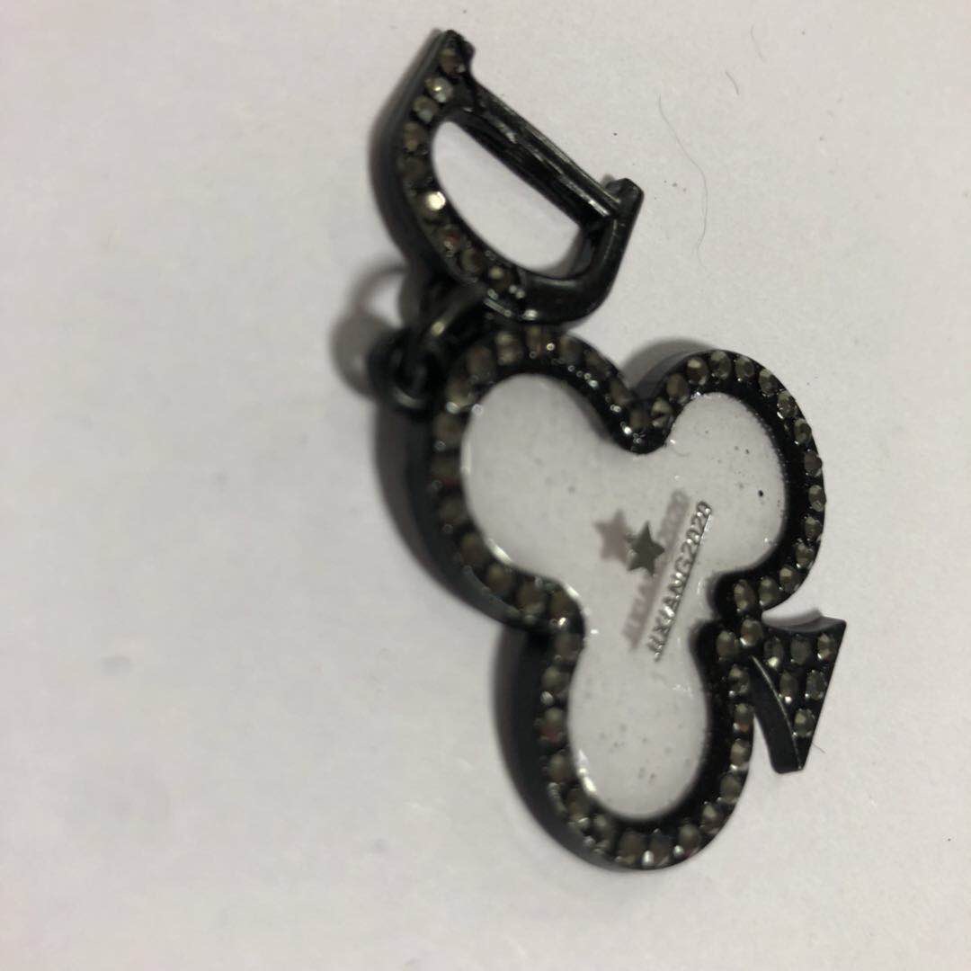 Manufacturers Direct Zinc Alloy Electroplated Rhinestone Glass Hanging Ornaments Specification drawing