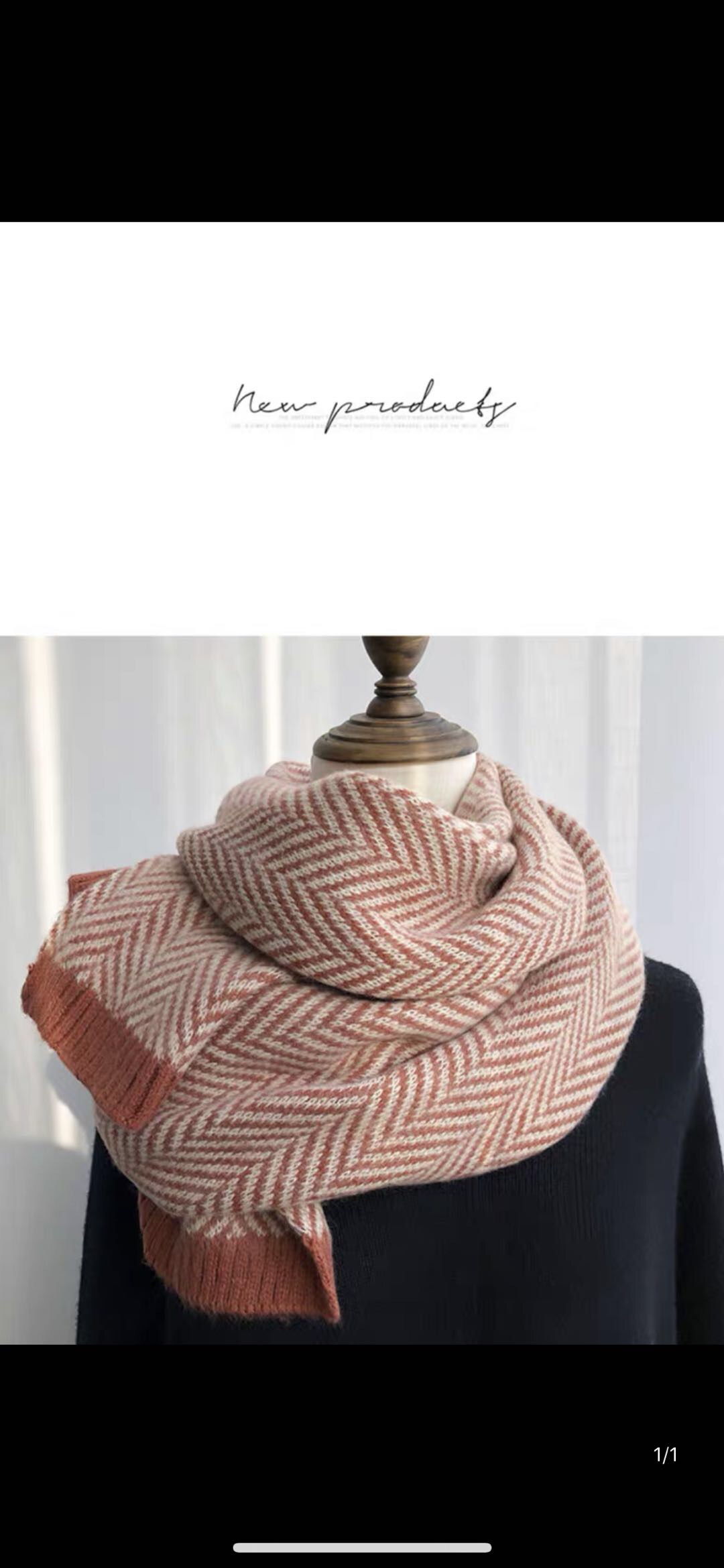 Women's Korean Version With Classic Bean Paste Color Long Thick Herrhexis Knitted Wool Scarf Bib Specification drawing