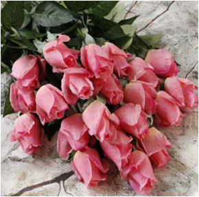 Artificial flower moisturizing rose buds are in stock and available for wholesale of wedding and home decoration artificial flowers. HD1823 moisturizing rose buds details Picture