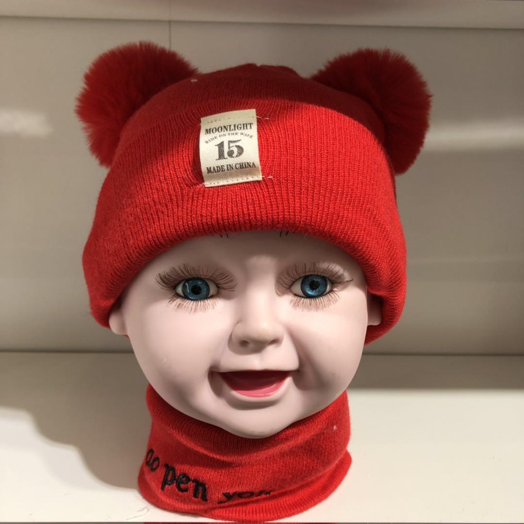 New products manufacturers direct children wool ball knitting cap cover cap thumbnail