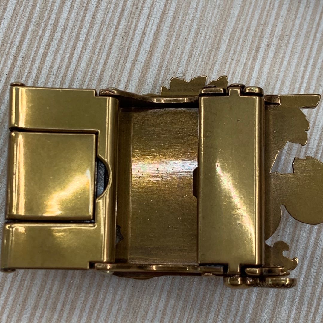 Fashion Animal Gold Men's Belt Buckle Square Plate Buckle details Picture