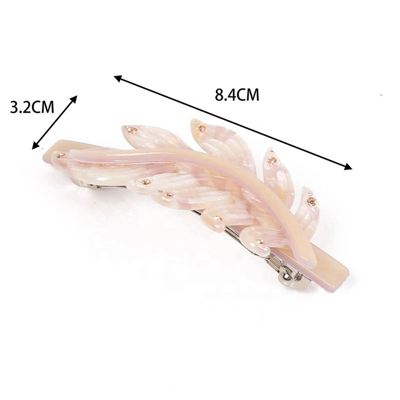 Korean Spring Rhinobar Acetic Acid Sheet Leaf Clip Clip Ponytail Clip Top Clip Clip Clip Clip Clip Clip Clip Clip Clip Clip Specification drawing