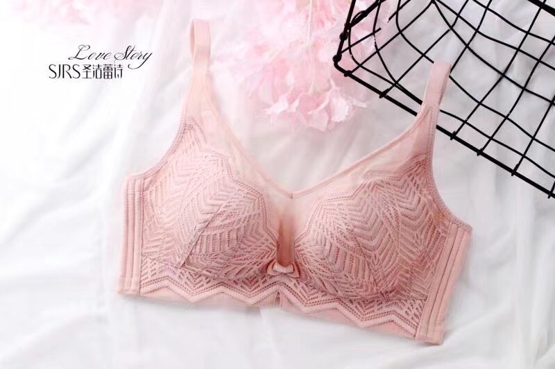 Lingerie Women No Underwire Big Chest Small Anti-Sag Lace Beauty Back Summer Slim No Sponge Large Size Fat Mm Bra