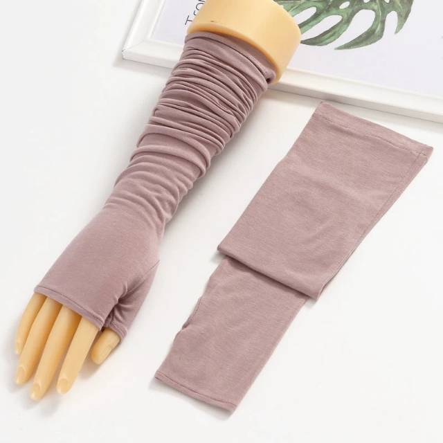 防晒手袖子护臂套冰丝袖套女士莫代尔冰袖套手臂夏季开车防紫外线