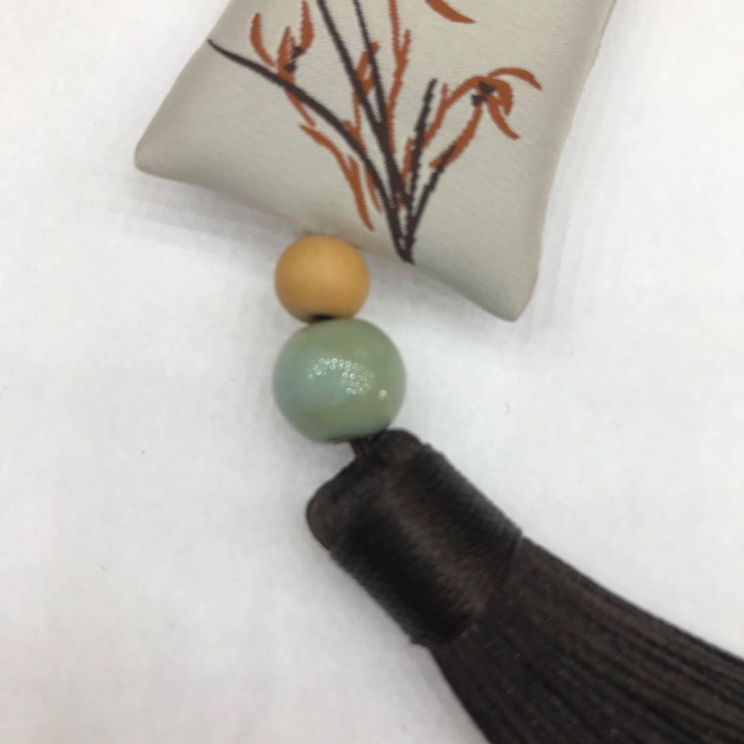 随身长方形流苏香囊香包手工小迷你刺绣香袋福袋汽车挂件细节图