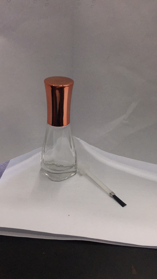 Nail polish bottle pyramid nail polish bottle with brush, liquid blush, portioned glass bottle, custom transparent nail polish bottle, cosmetic bottle