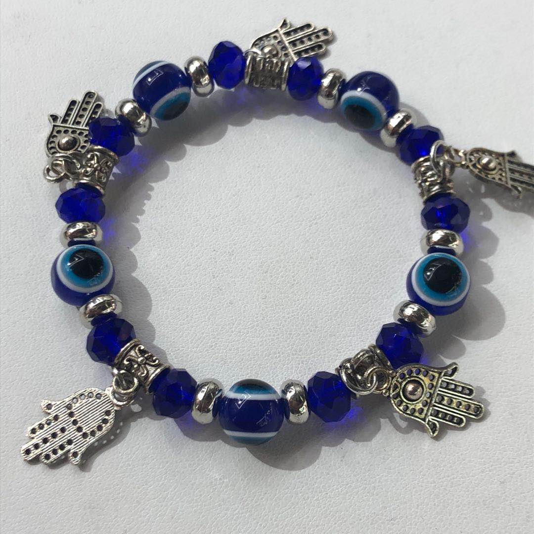复古气质景泰蓝手掌吊坠百搭手链典雅时尚学生网红手饰