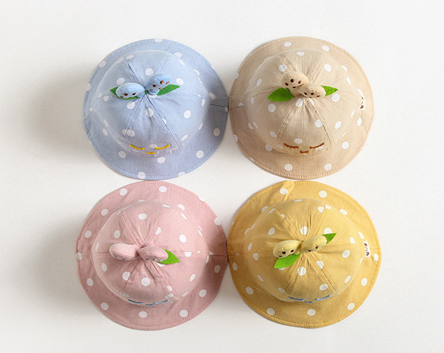 Cartoon Basin Hat Cute Mushroom Polka Dot Basin Hat Baby Outdoor Shade Fisherman Hat For Girls details Picture