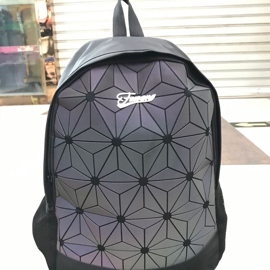 Laser backpacks for men and women, Korean high school backpacks and workwear, Hong Kong trend brand
