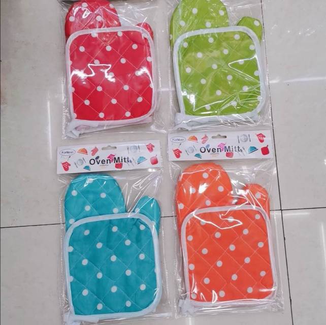 Household Oven Insulated Gloves Vegetable And Fruit Pattern Microwave Steaming Box Kitchen Baking High Temperature Resistant Heat Resistant Heat Insulation Non-Slip Heavy Cotton Gloves details Picture