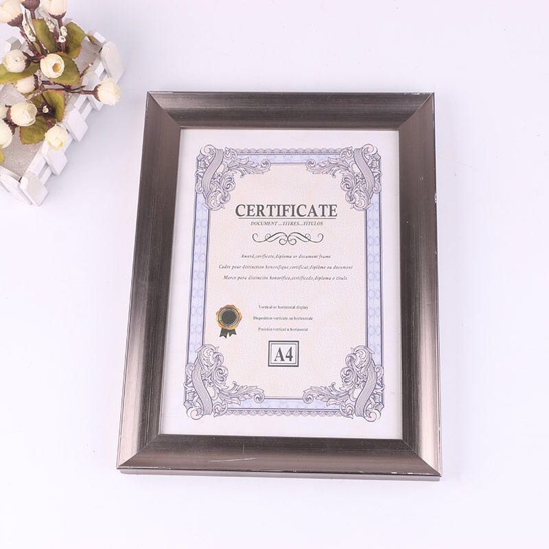 Simple patent honor certificate photo frame wall-mounted a4 award certificate frame A3 business license photo frame stand protection cover details Picture