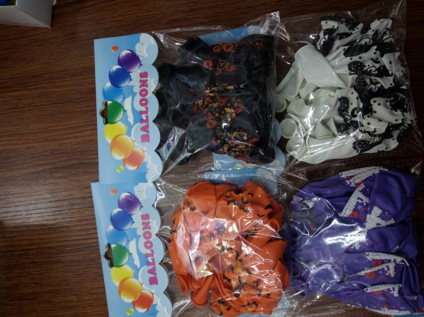 韩系万圣节印花气球儿童玩具生日party用品