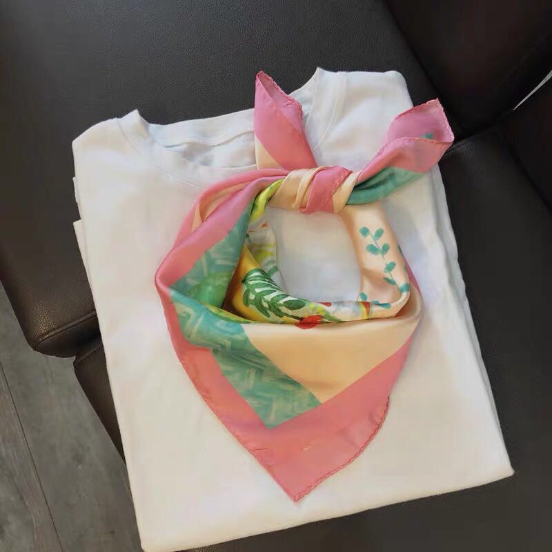 Korean Style Small Square Scarf Spring And Autumn Decorative Silk Scarf Summer Scarf