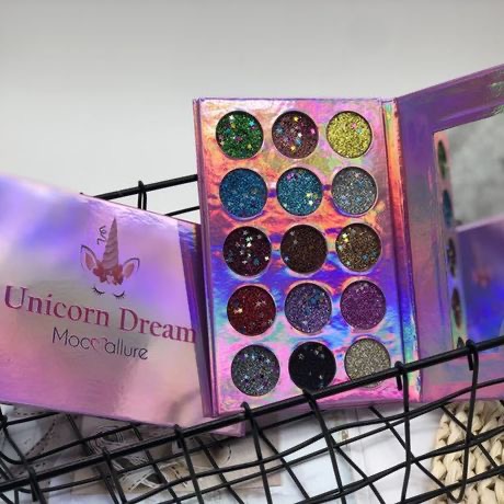 J011 Glitter Eyeshadow 15-Color Star Sand Eyeshadow Tray Pearl Cherry Blossom Eyeshadow Tray Goes With Everything Specification drawing