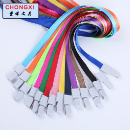 Polyester 1.5cm integrated buckle rope work certificate card rope can be customized LOGO thumbnail