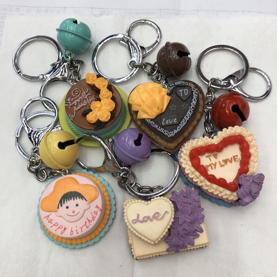 厂家直销pvc多样蛋糕钥匙扣挂件