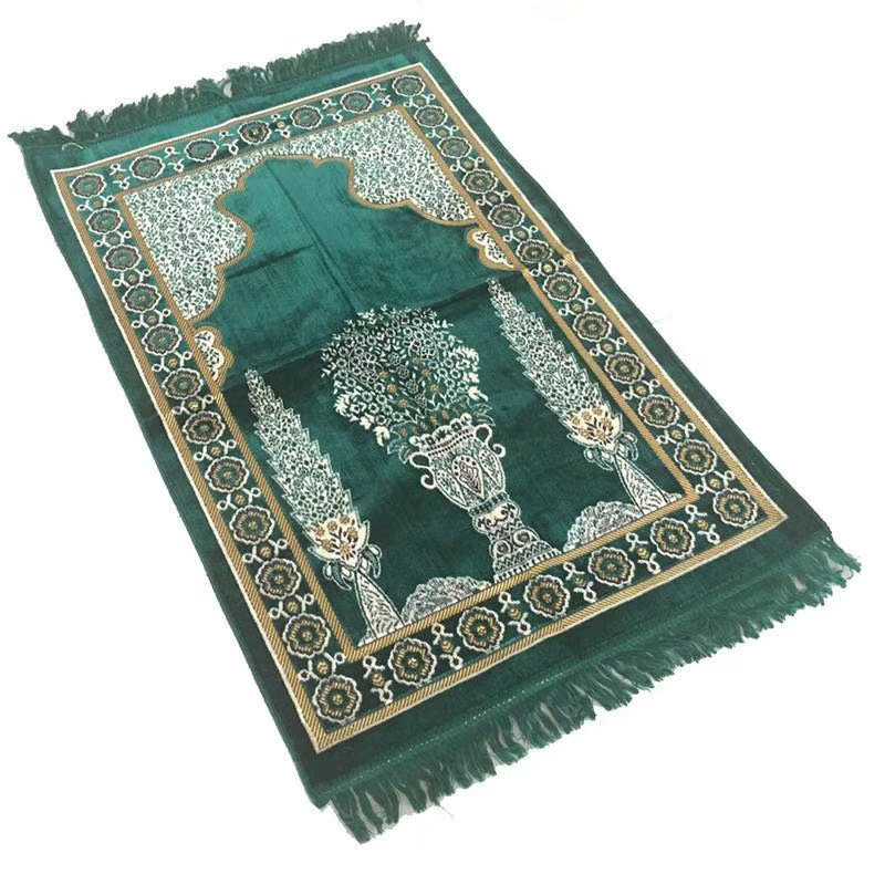 多花型混色机织穆斯林祷告毯礼拜毯详情图2