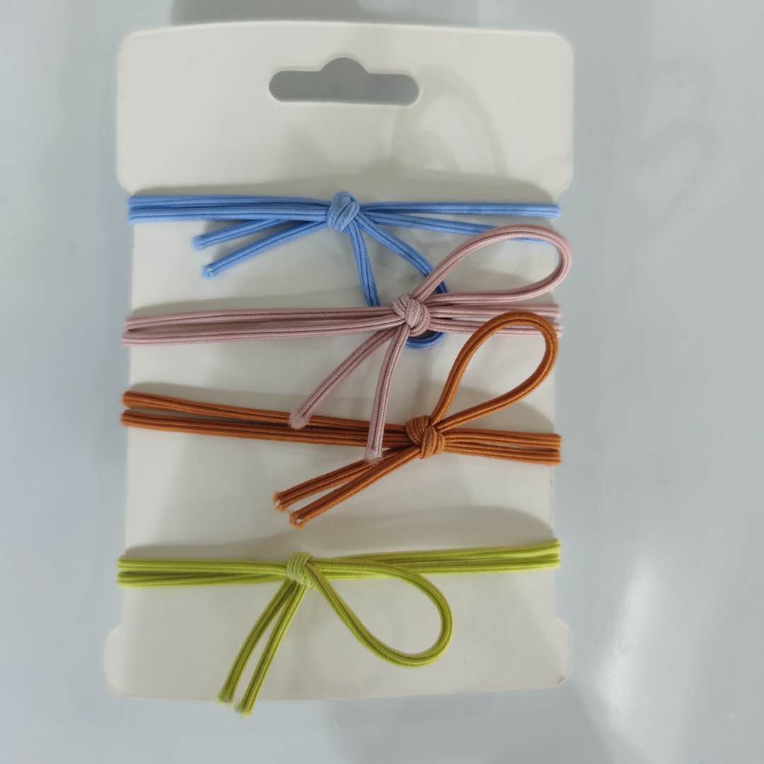 Korean-style fashionable and versatile hair band with sunflower transparent beads and leather bands Specification image