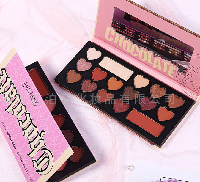 ANYLADY Chocolate Plate Eyeshadow 2-color box A8625 details Picture