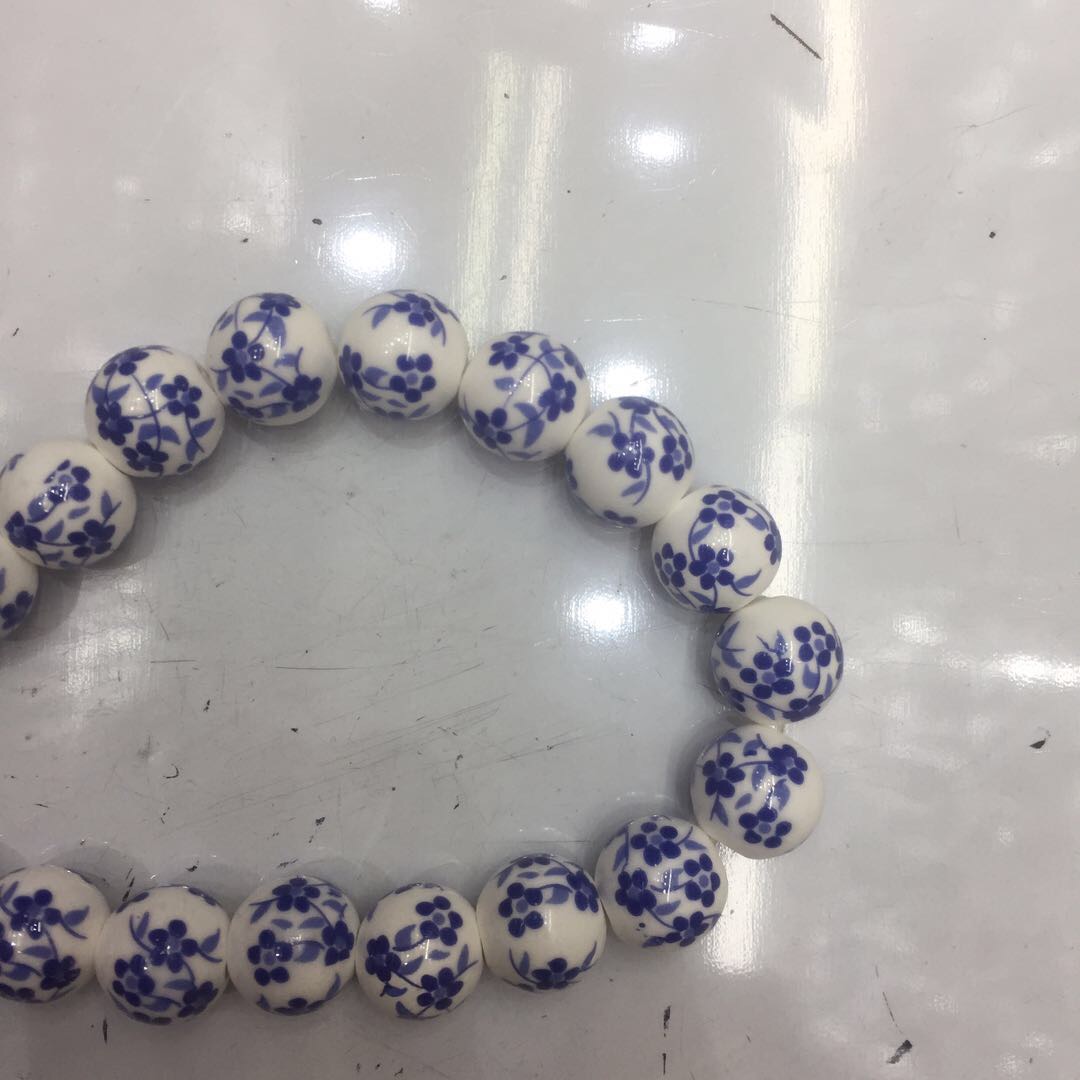 青花陶瓷源头厂家DIY珠子饰品服装配件细节图