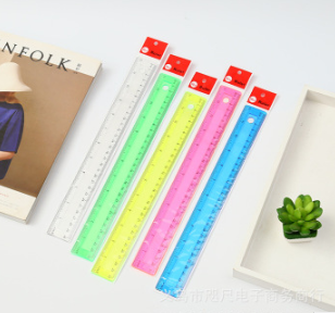 创意糖果色尺子学生直尺30cm塑料广告尺厂家直销细节图