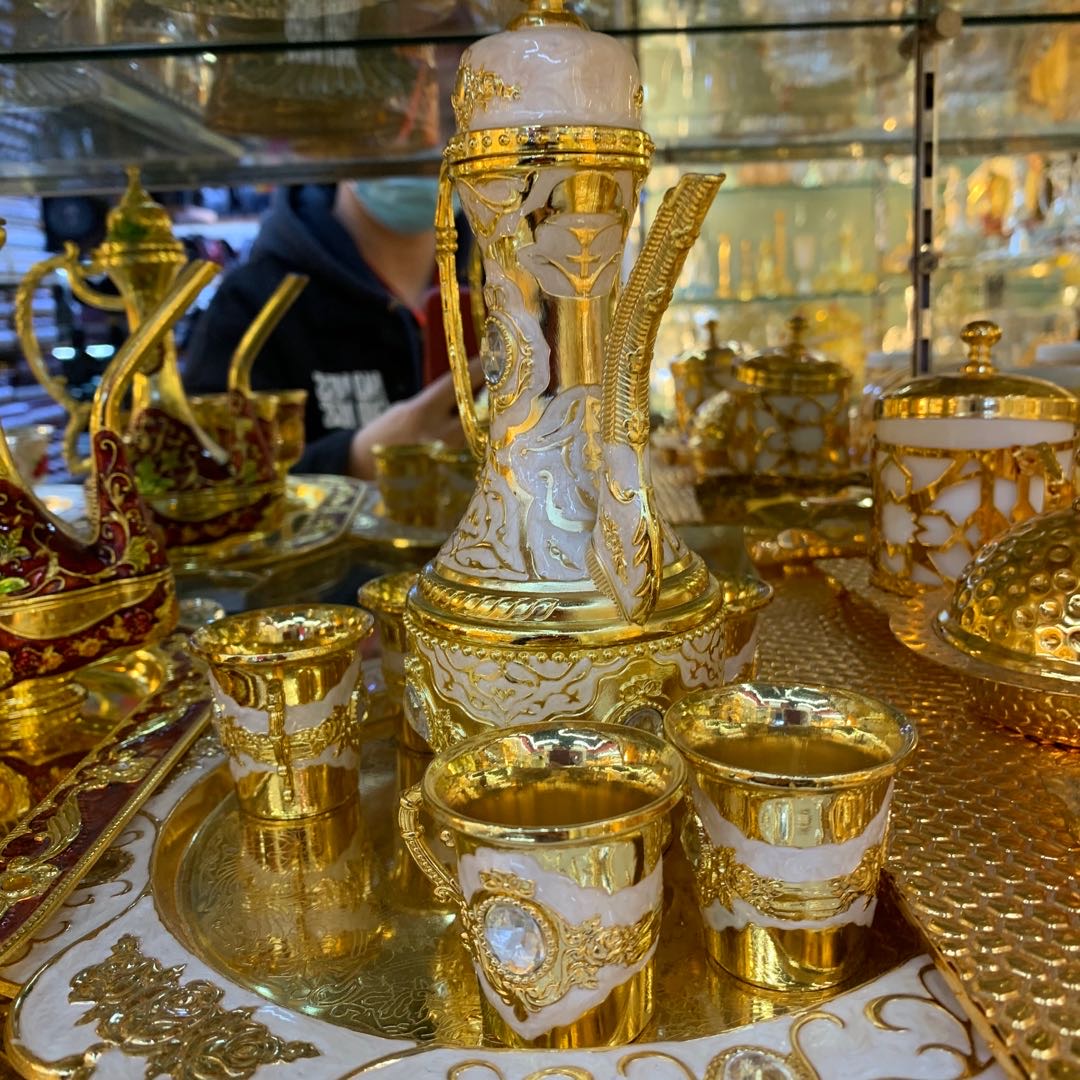 金百双色酒壶茶壶套装