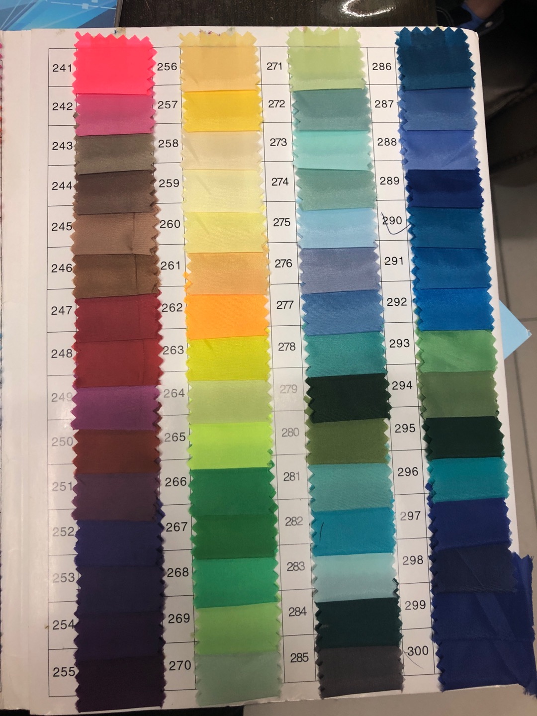 Fashion Novel Color Clear Plain 210T Polyester Taff Fabric details Picture
