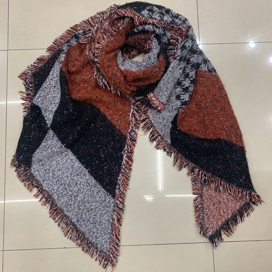 Diagonal Long Scarf Thousand Bird Lattice Fashion Scarf Scarf Manufacturers Direct