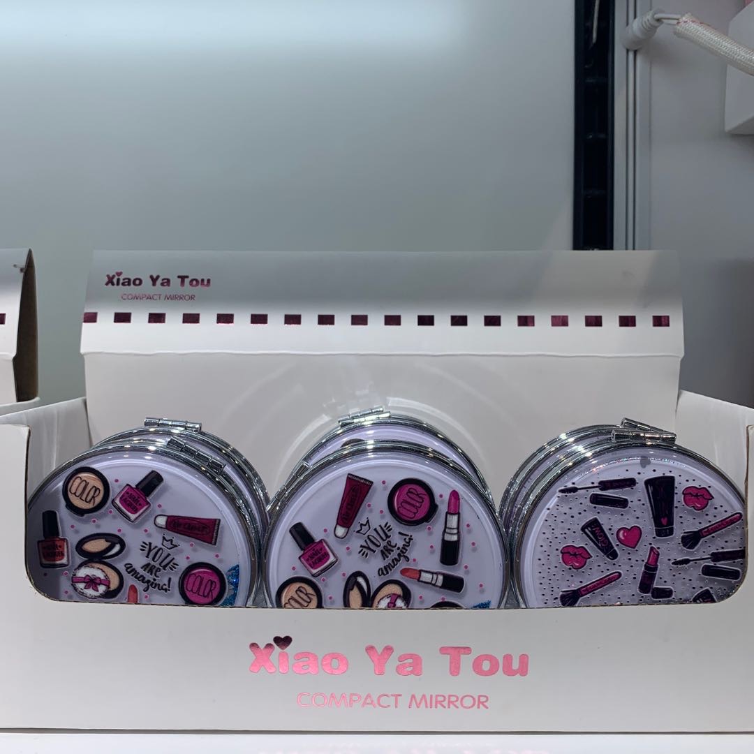 厂家直销可爱造型小镜子折叠便携随身镜双面镜学生迷你轻薄个性翻盖公主镜化妆