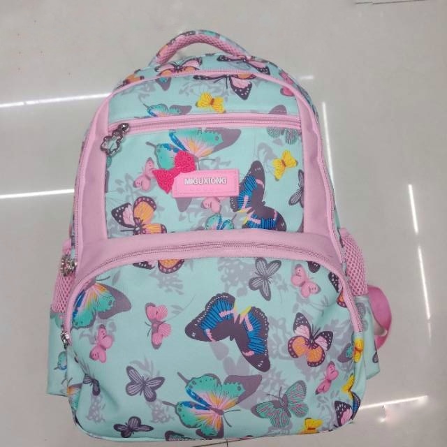 花蝴蝶图案小女孩书包学生书包