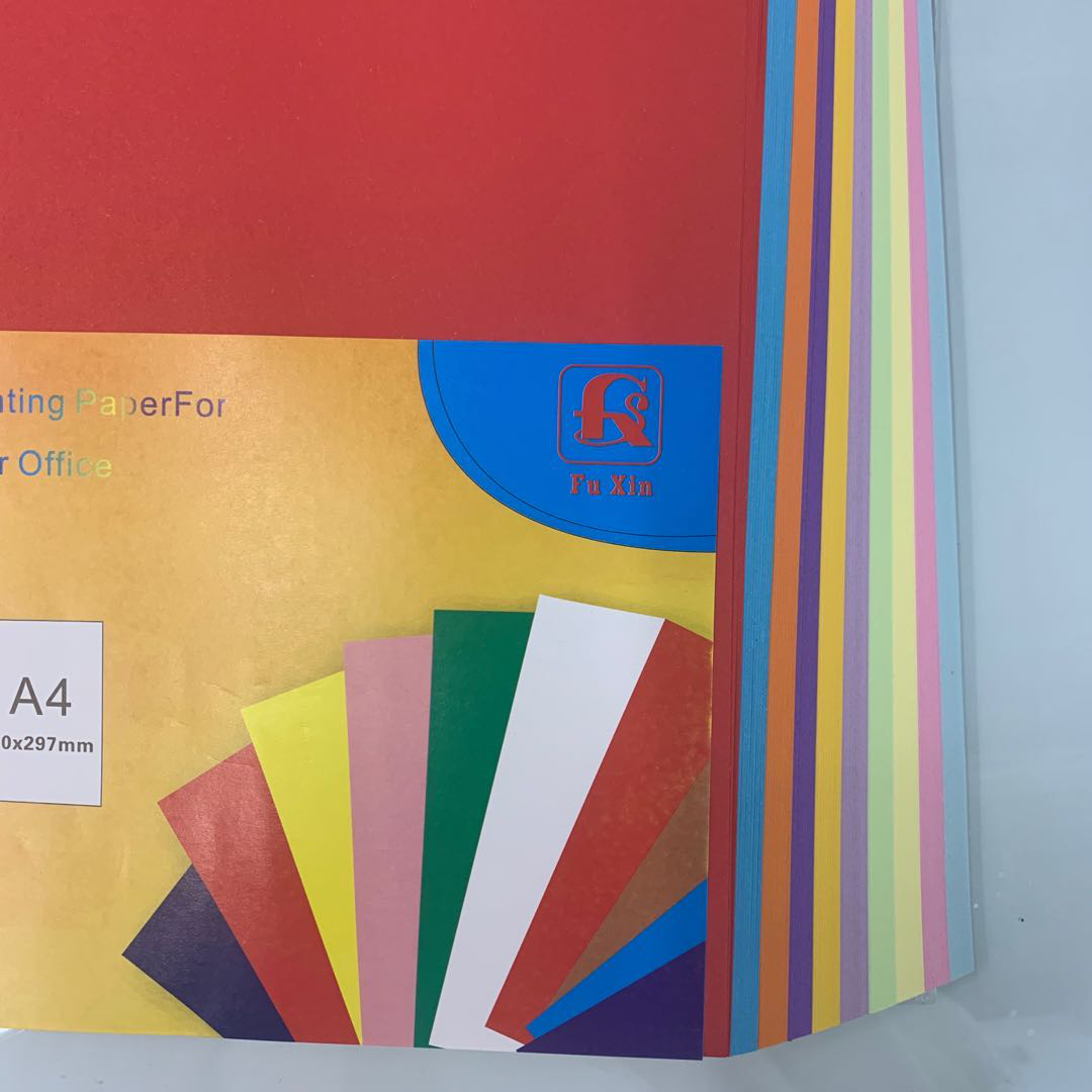 Fuxin Paper Products, Stationery, Cultural Office A4 color Printing Paper, children's handmade origami, 100 sheets per pack Specification image