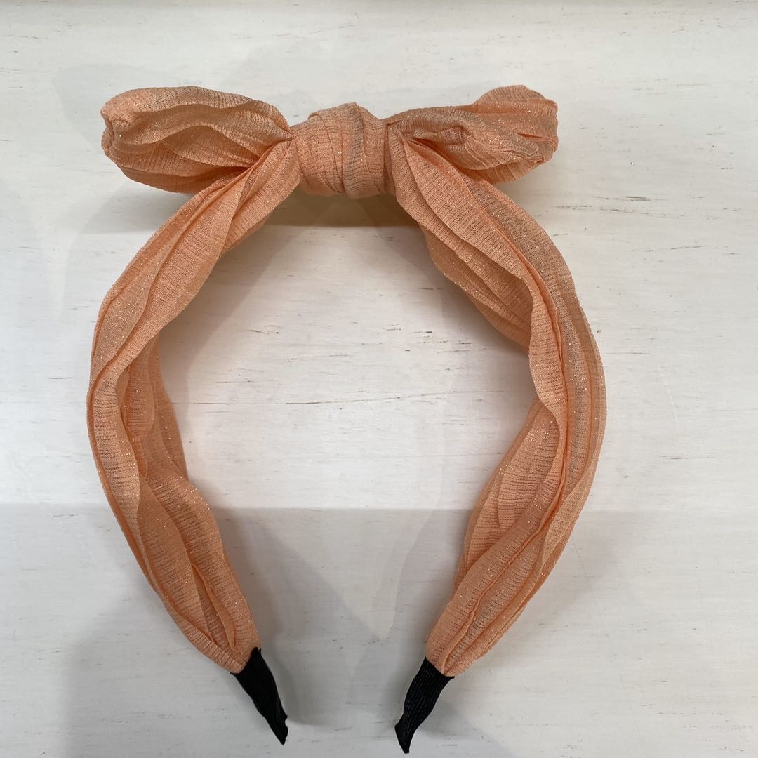 热销新款清爽时尚女士网纱布艺蝴蝶结头箍