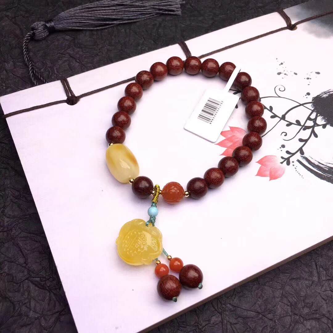 Wholesale Based On The Hot Sales Of Exquisite Small Leaf Rosewood Diy Single-Ring Bracelet Specification drawing