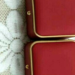 网红爆款红色方形PU皮绒布钻戒盒戒指盒有少量现货批发产品图