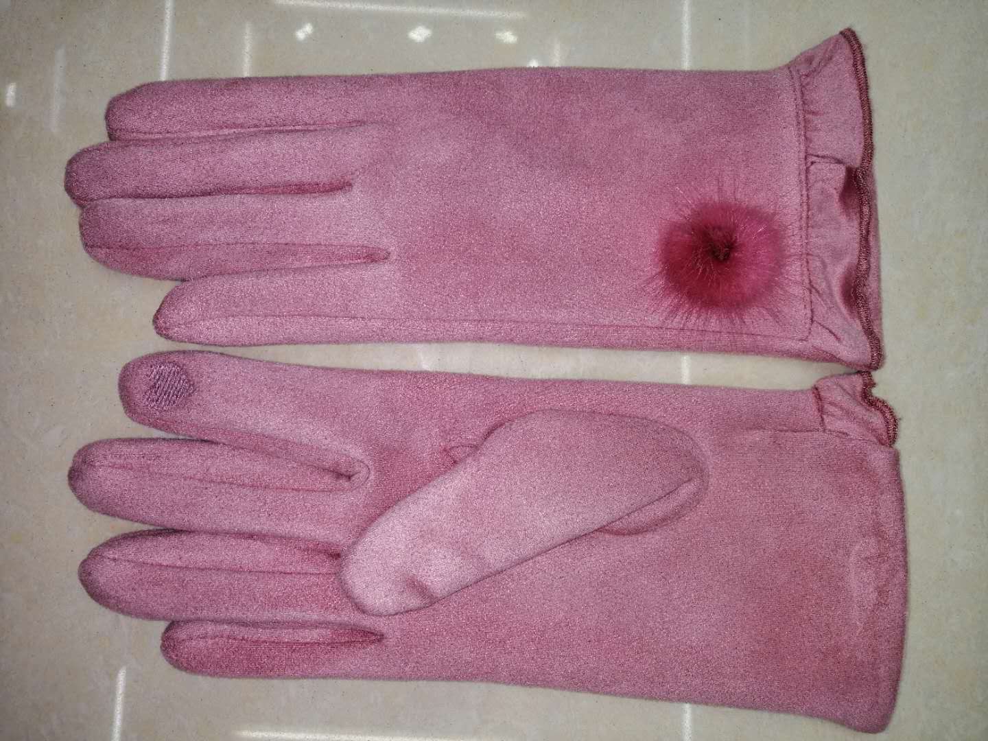厂家直销新款女士触屏手套，防风防水防滑手套，冬季保暖手套细节图
