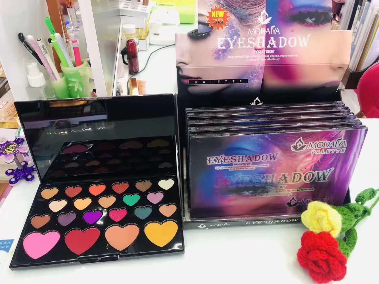 3D Facial makeup plate, eyeshadow blush, contouring and highlighter all-in-one plate MM22.8