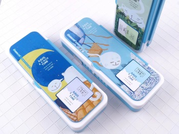 创思文具CS-3268计算器密码文具盒双层密码文具塑料文具盒图