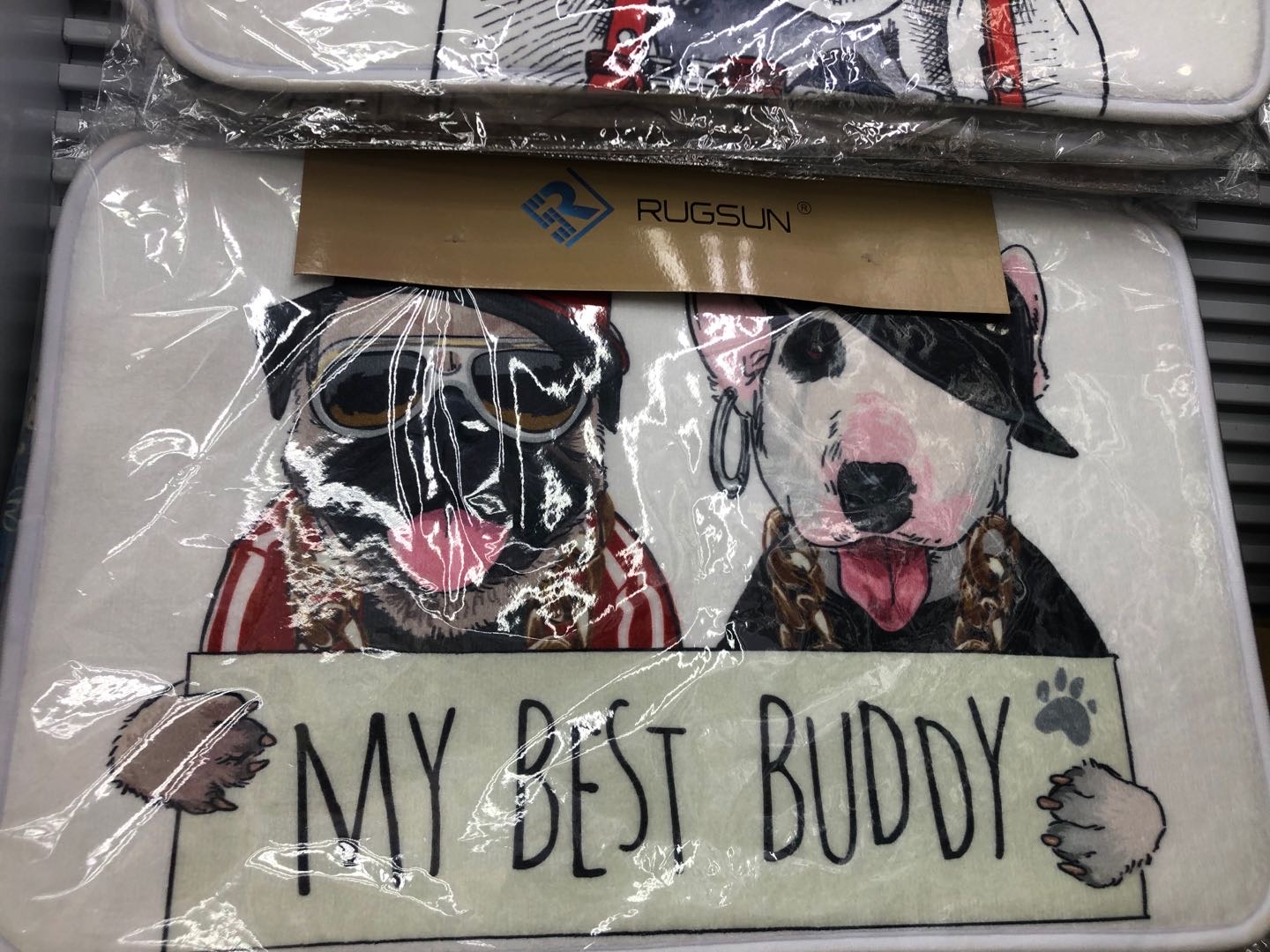 嘻哈狗地垫浴室防滑垫门垫卧室进门门口脚垫地毯吸水垫子卫生间地垫