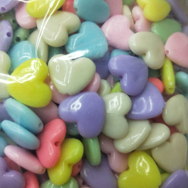 Jewelry accessories - ABS heart-shaped style with holes Specification image