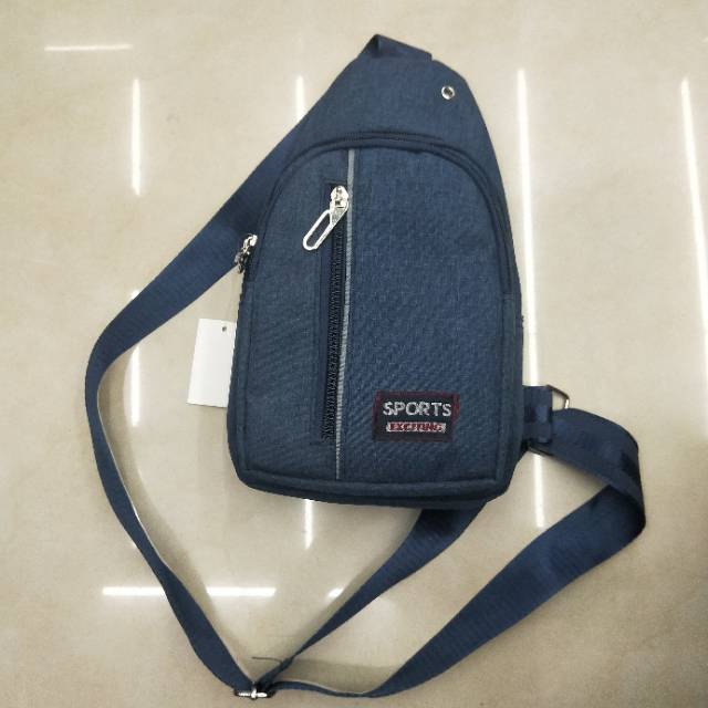 2020厂家直销涤纶材质热卖新款蓝色男款腰包图