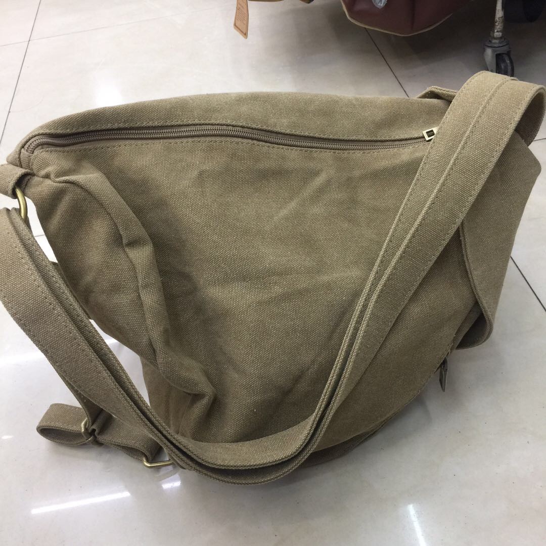 新款女单肩包购物袋挎包文艺布袋学生书包大包手提包图