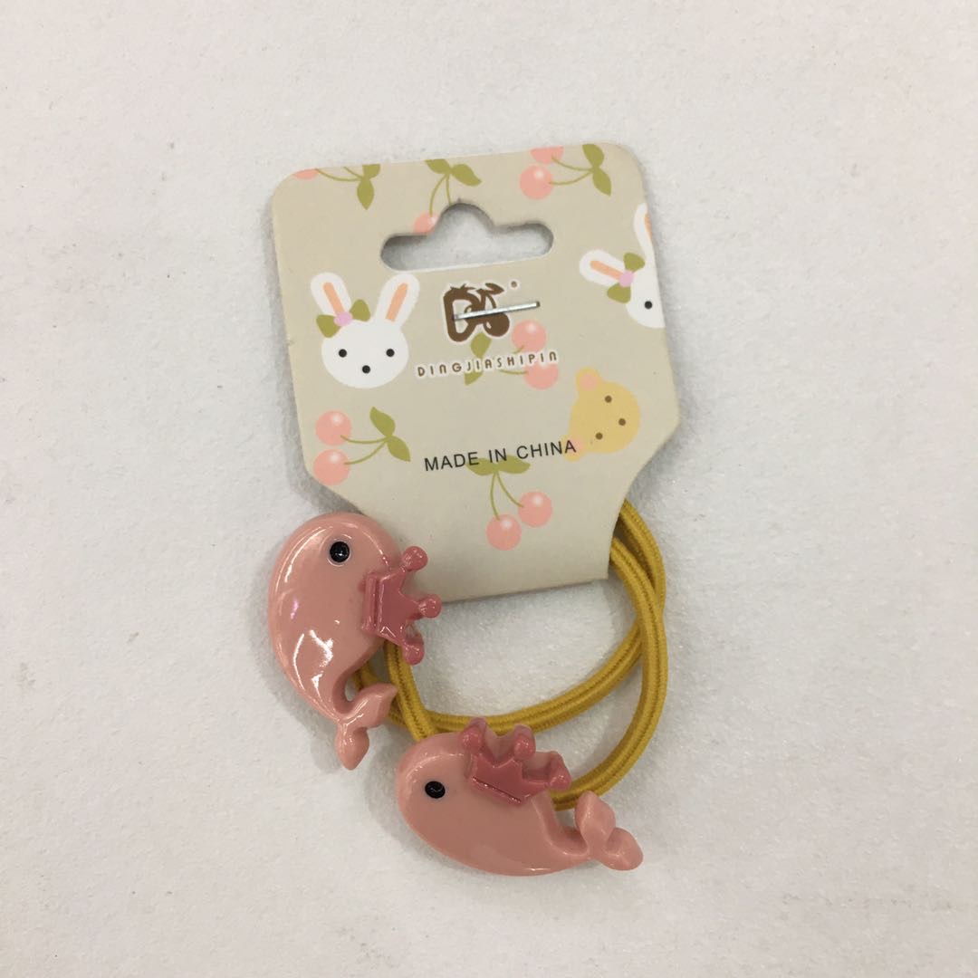 儿童可爱扎头发海豚橡皮筋女小女孩不伤发宝宝卡通头绳发圈发饰细节图