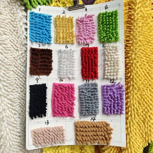 Coarse mop fleece Chenille throw pillow carpet fabric details Picture