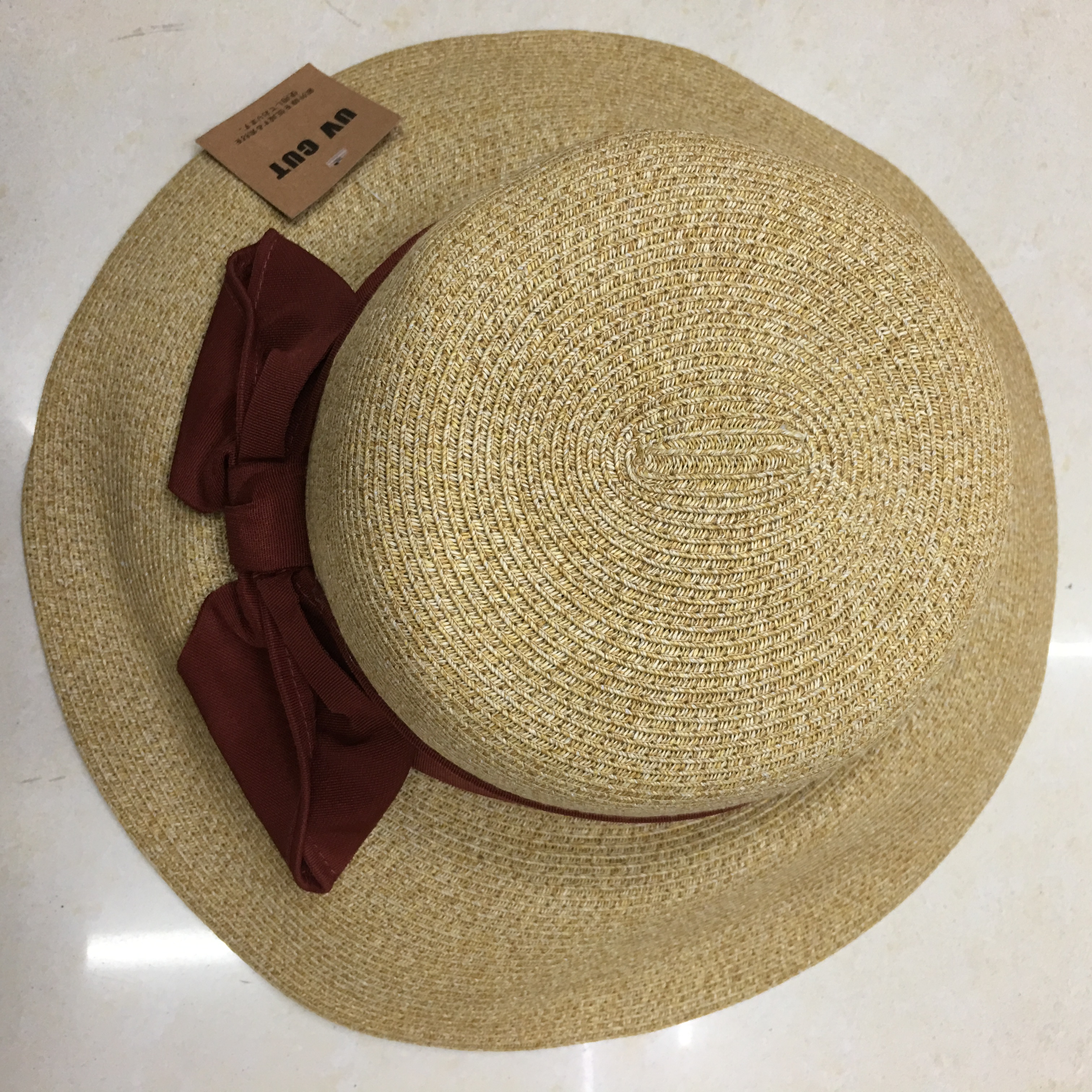 Mixed-color straw hats for women, outdoor sun protection and beach hats for summer outings