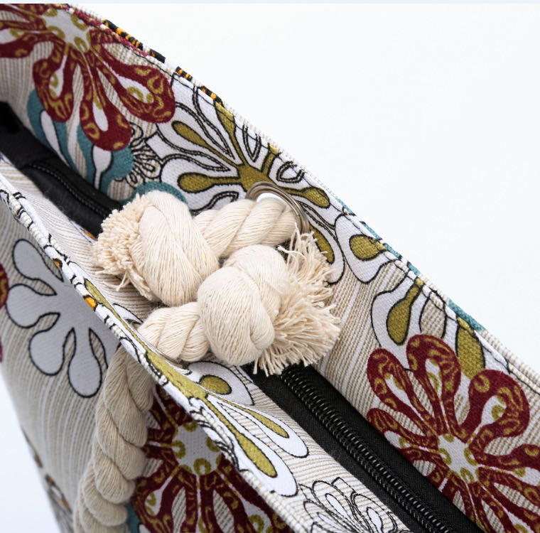 Flower Travel Shopping Beach Bag Crossbody Bag Handbag Women's Bag Storage Bag details Picture