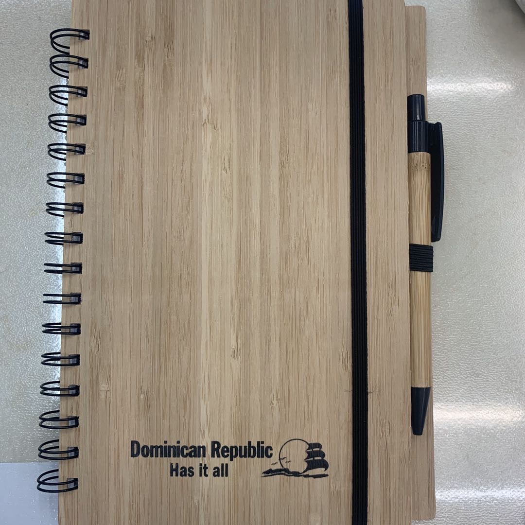 Bamboo environmental notebook advertising notepad company exhibition commemorative business gifts customized printable logo thumbnail