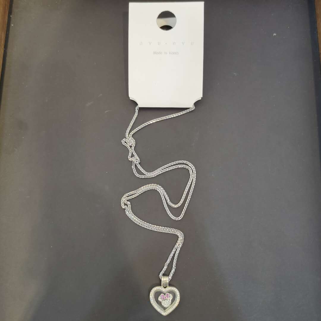 A new versatile s925 sterling silver heart-shaped star pendant necklace for both men and women, suitable for Japan and South Korea Specification image